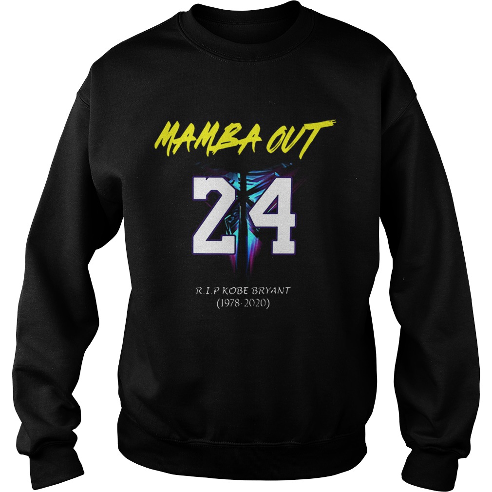 Mamba Out 24 RIP Kobe Bryant logo Black Mamba 1978 2020 Sweatshirt
