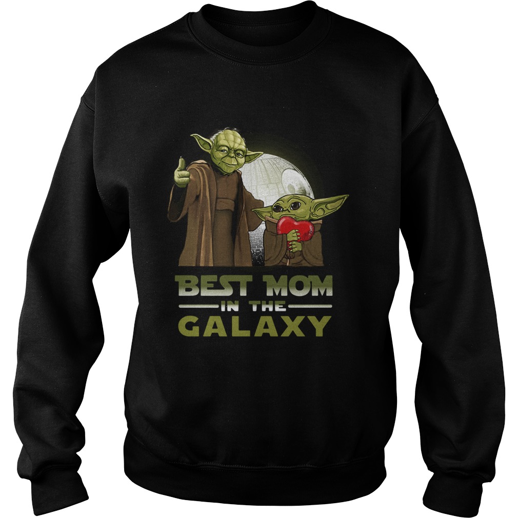 Master Yoda Baby Yoda Best mom in the galaxy Sweatshirt