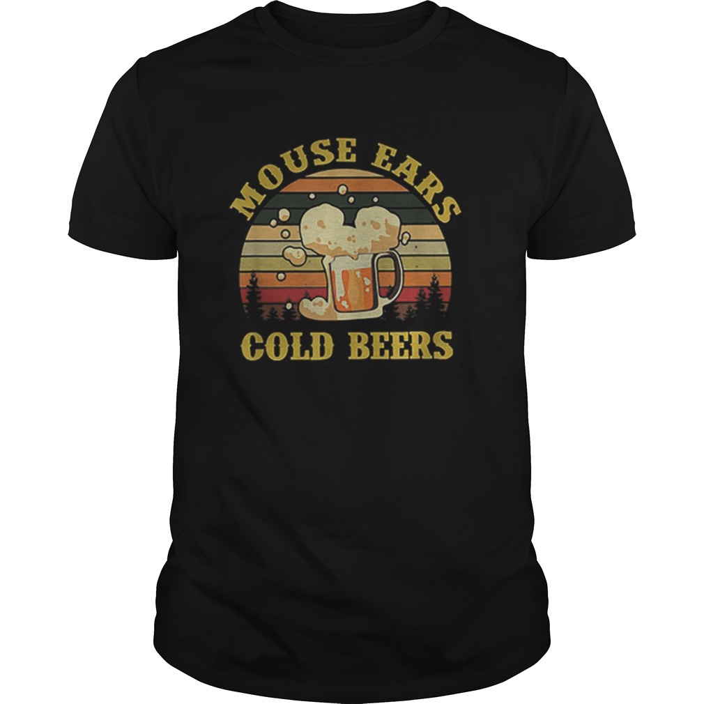 Mouse Ears Cold Beers Drinking Vintage shirt