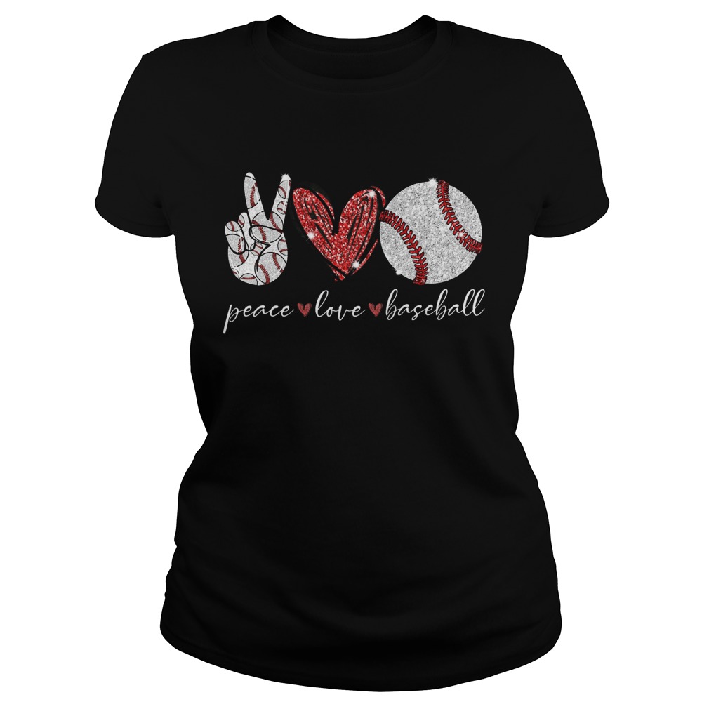 Peace love Baseball Classic Ladies