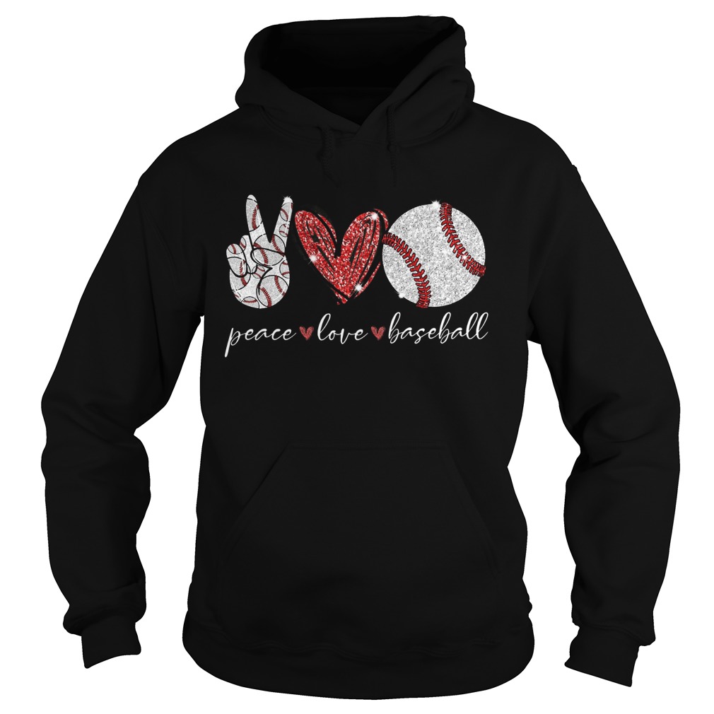 Peace love Baseball Hoodie