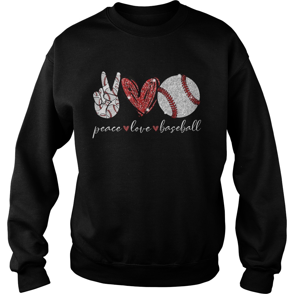 Peace love Baseball Sweatshirt