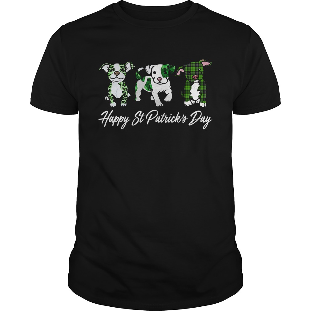 Pit Bull Happy St Patricks Day shirt