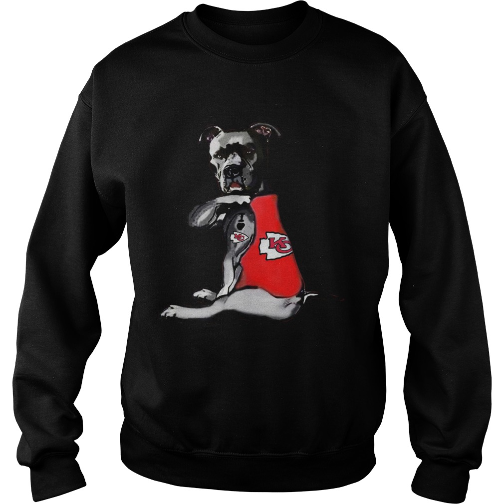 Pitbull Rottweiler I Love Kansas City Chiefs Sweatshirt