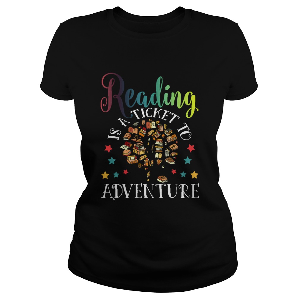 Reading Is A Ticket To Adventure Vintage Reader Classic Ladies