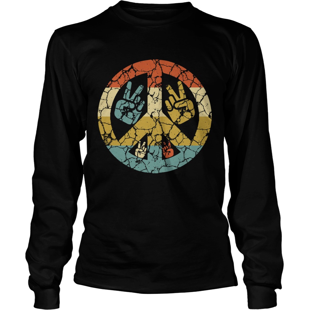 Retro Vintage Peace Shirt I Love 60s 70s Hippie Inspired LongSleeve