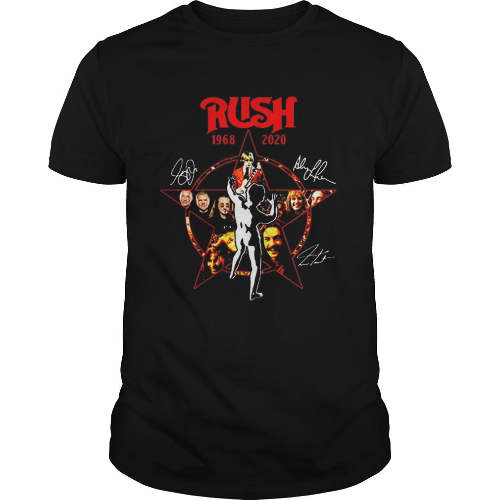 Rush 19682020 signatures autographed shirt