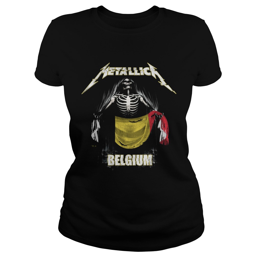 Skeleton Metallica Belgium Flag Classic Ladies