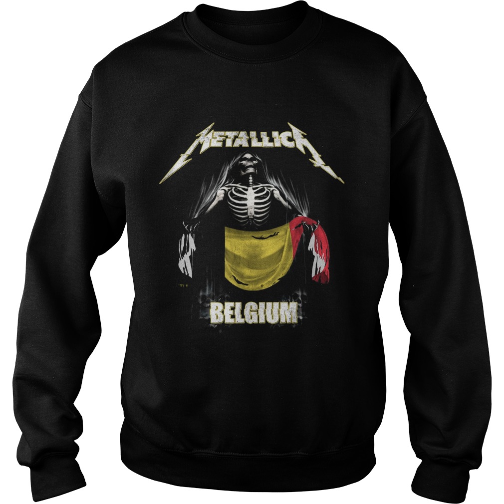 Skeleton Metallica Belgium Flag Sweatshirt