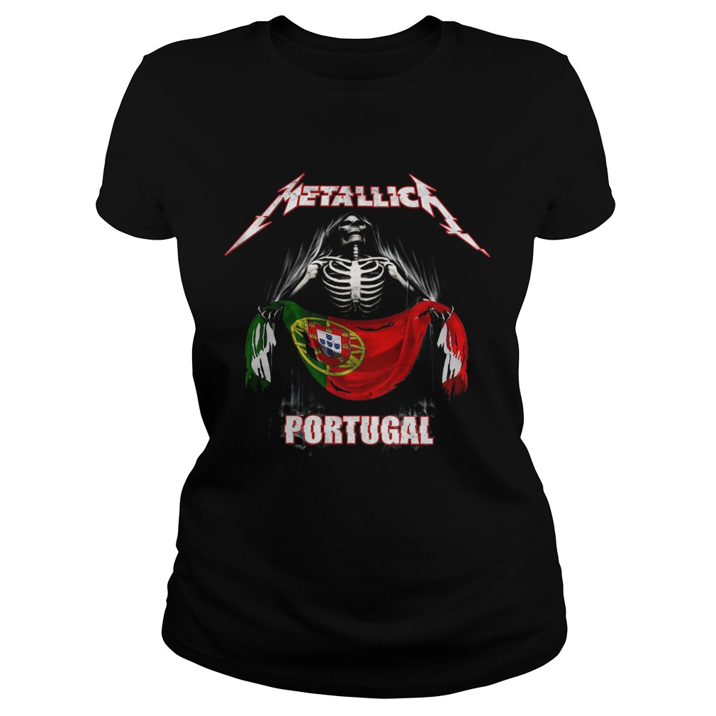 Skeleton Metallica Portugal Flag Classic Ladies