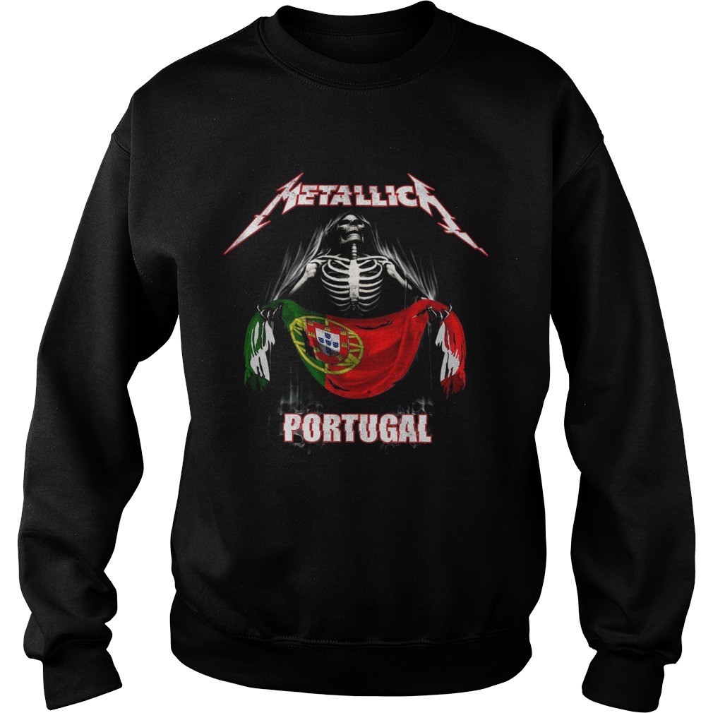 Skeleton Metallica Portugal Flag Sweatshirt