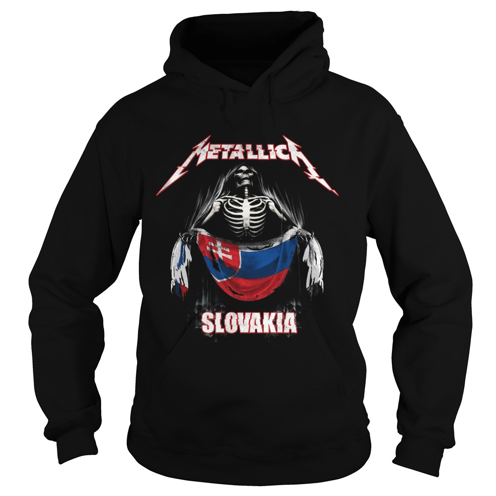 Skeleton Metallica Slovakia Flag Hoodie