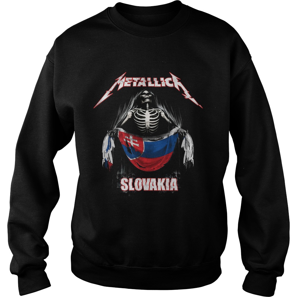 Skeleton Metallica Slovakia Flag Sweatshirt