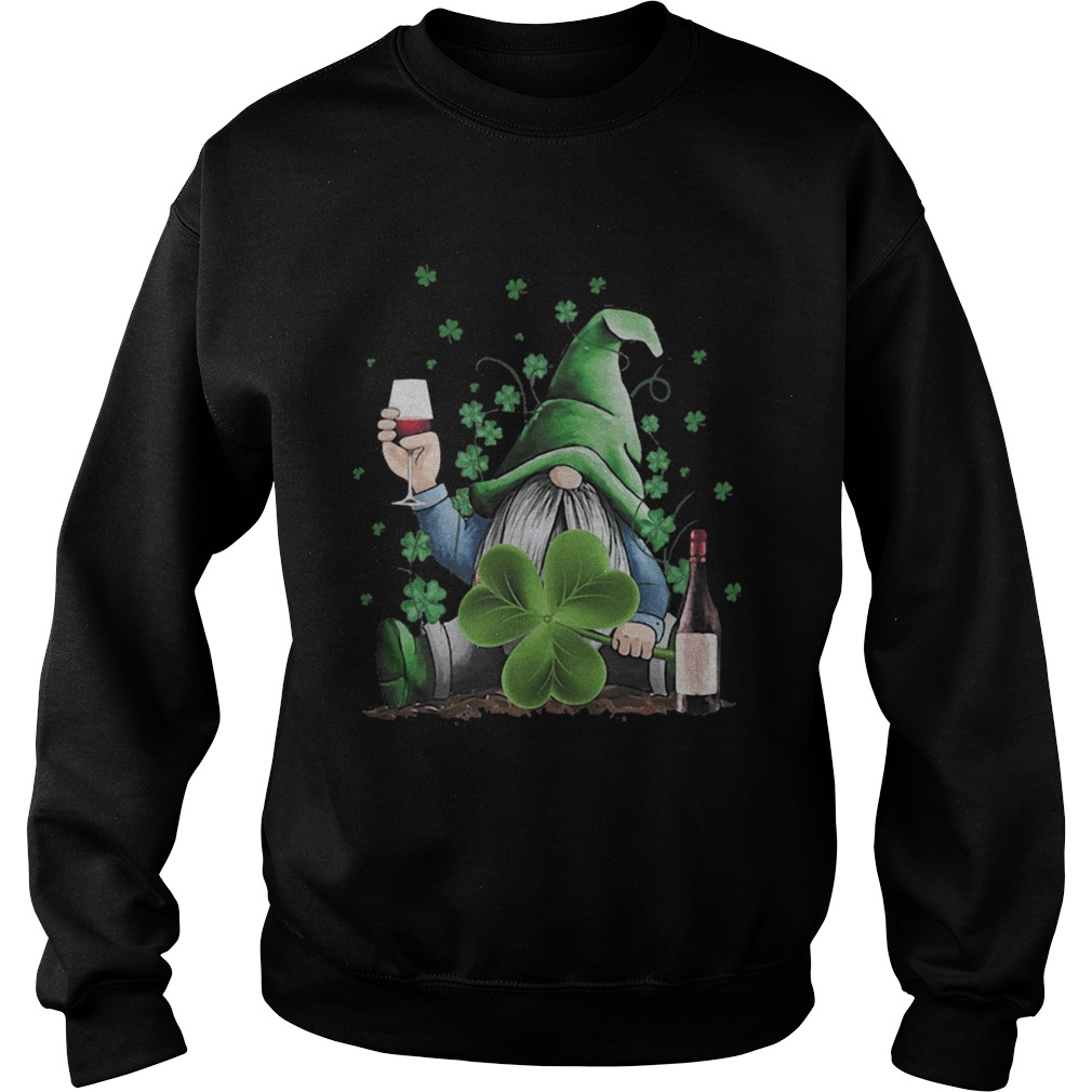 St Patricks Day Gnome Irish Drinking Wine Sweatshirt