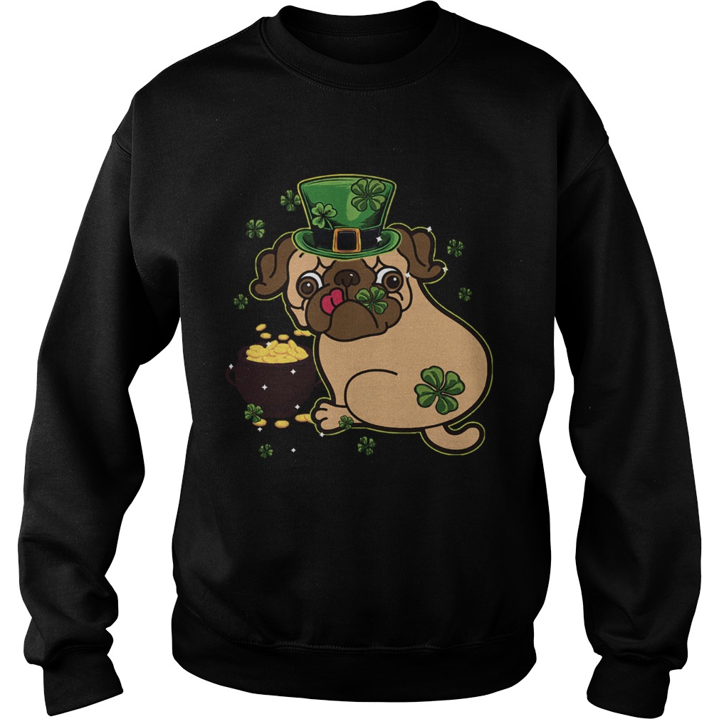 St Patricks Day Pug Dog Sweatshirt