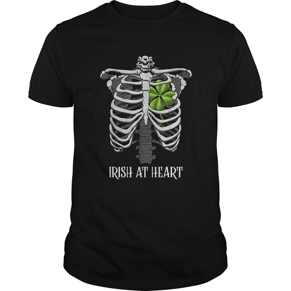 St Patricks Day Skeleton Irish Heart shirt