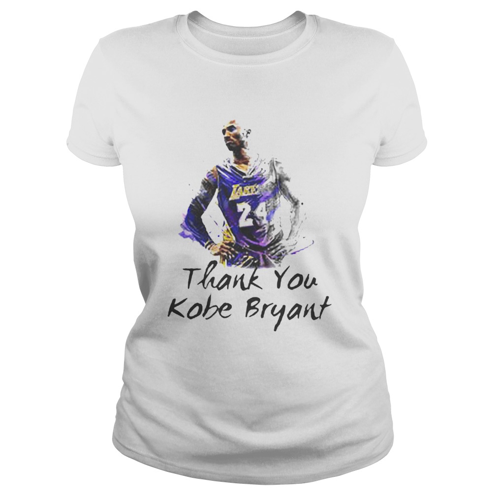 Thank You Kobe Bryant 24 RIP Lakers Classic Ladies