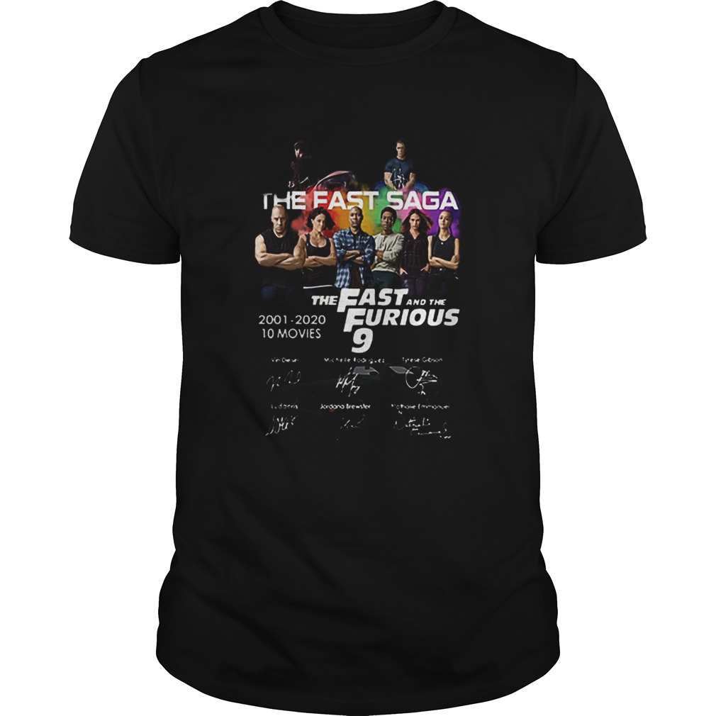 The Fast Saga The Fast And The Furious 9 Signatures shirt