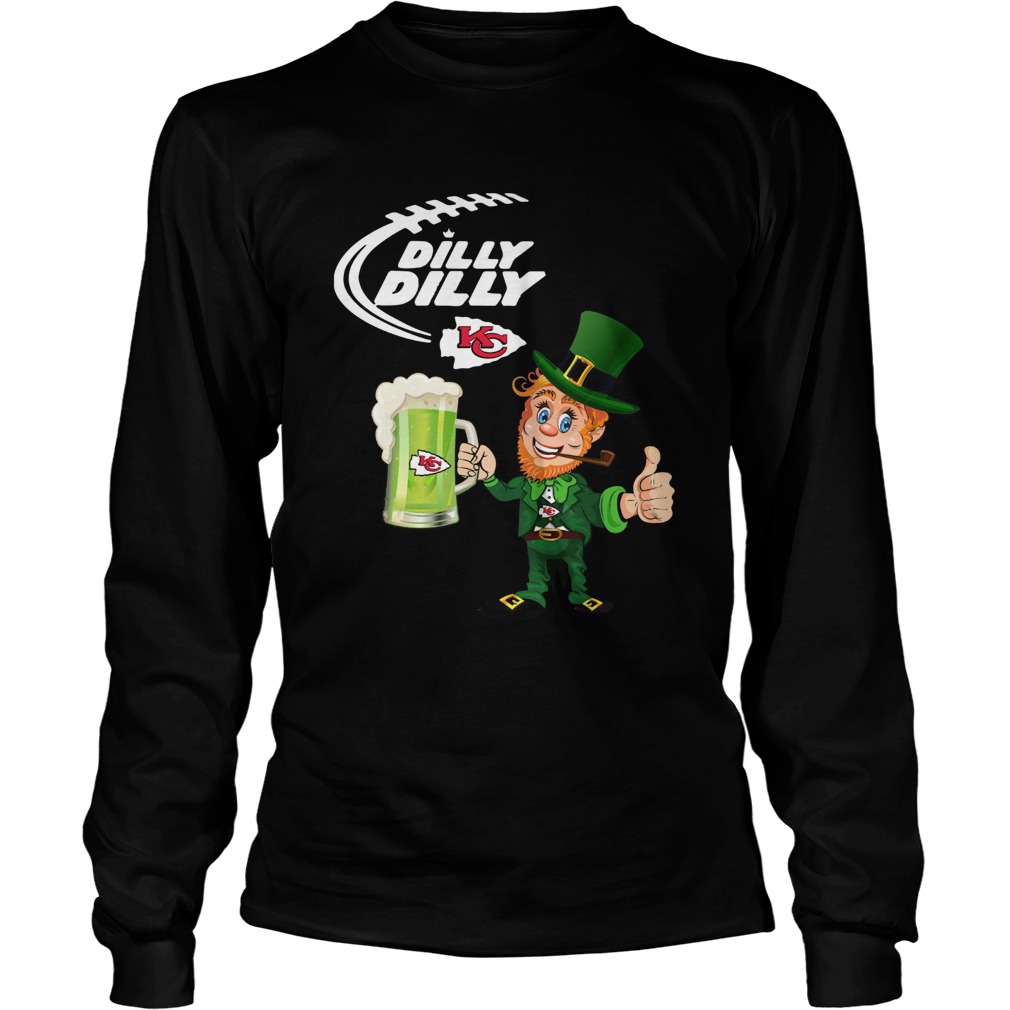 Uncle Sam Dilly Dilly Kansas City Chief St Patricks Day LongSleeve