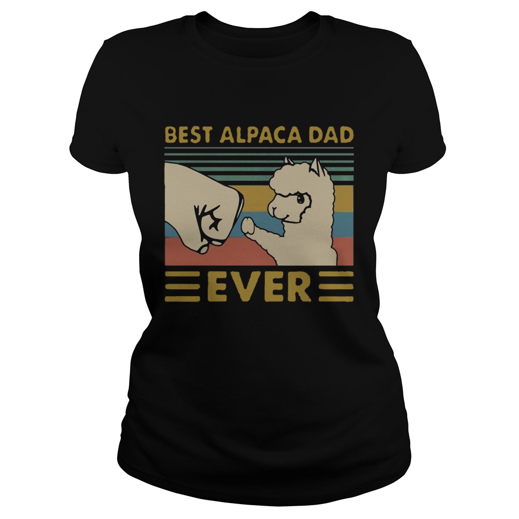 Vintage Best Alpaca Dad Ever Classic Ladies