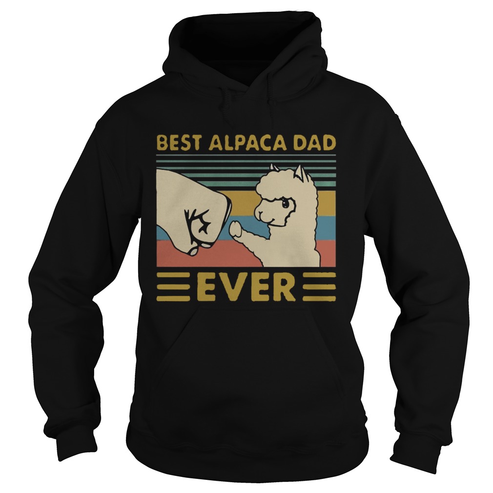 Vintage Best Alpaca Dad Ever Hoodie