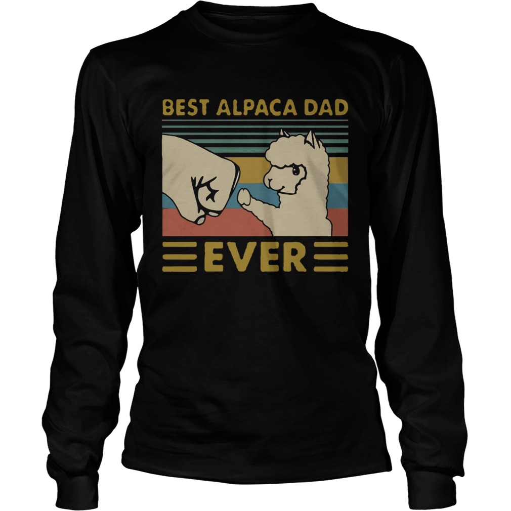 Vintage Best Alpaca Dad Ever LongSleeve