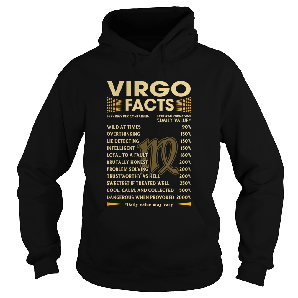Virgo Facts Serving per container Daily Value Hoodie