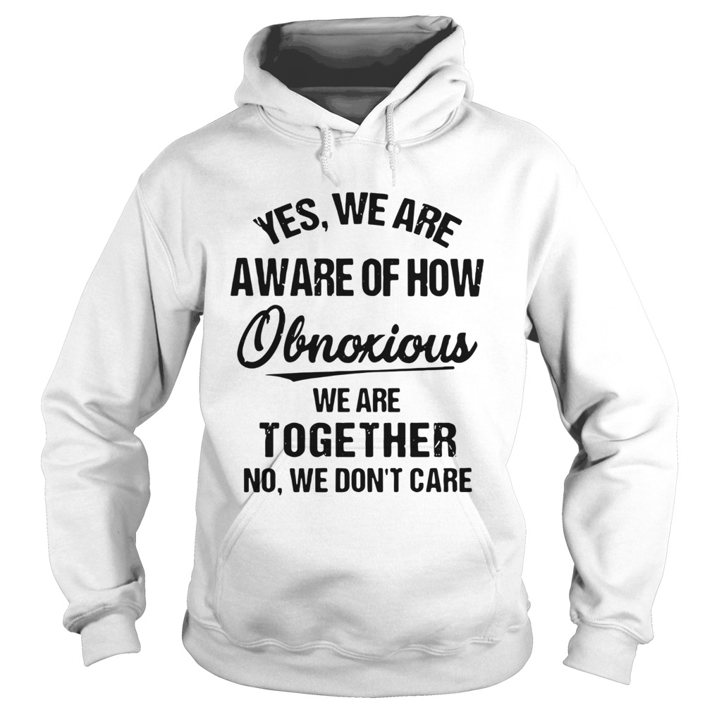 Yes We Are Aware Of How Obnoxious We Are Together No We Dont Care Hoodie
