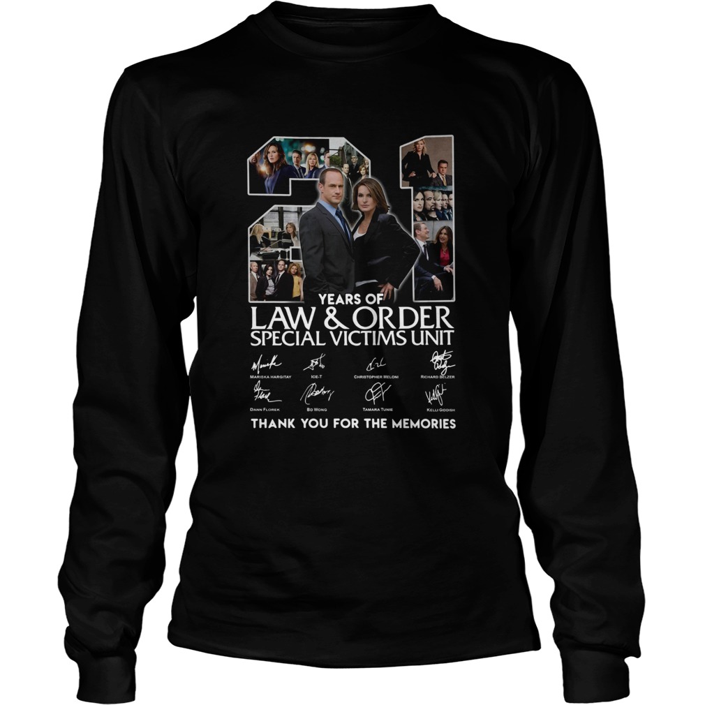 21 Years Of Law And Order Special Victims Unit Thank You For The Memories Signatures Long Sleeve