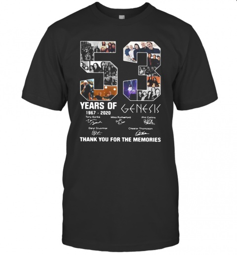 53 Years Of 1967 2020 Genesis Thank You For The Memories T-Shirt