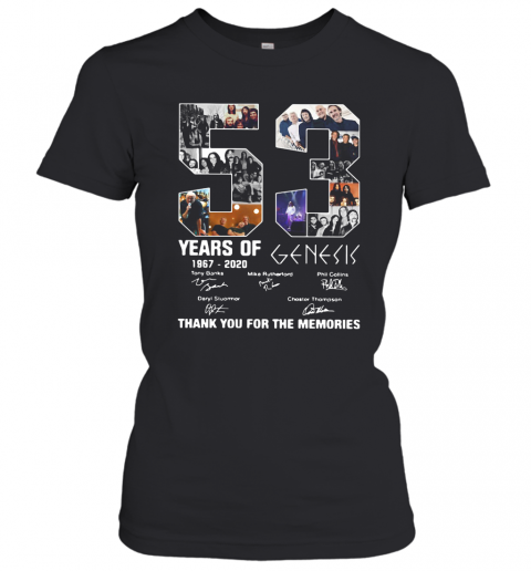 53 Years Of 1967 2020 Genesis Thank You For The Memories T-Shirt Classic Women's T-shirt