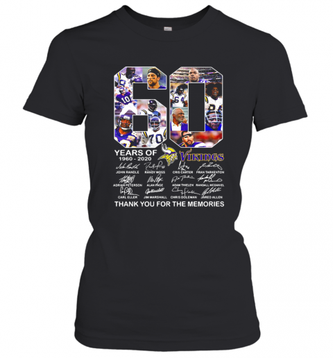 60 Years Of Minnesota Vikings 1960 2020 Signatures T-Shirt Classic Women's T-shirt