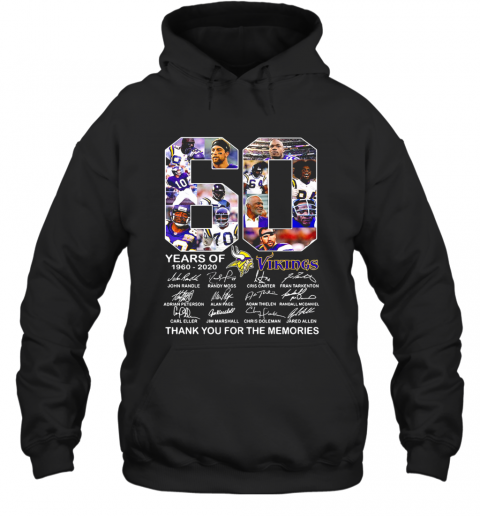 60 Years Of Minnesota Vikings 1960 2020 Signatures T-Shirt Unisex Hoodie