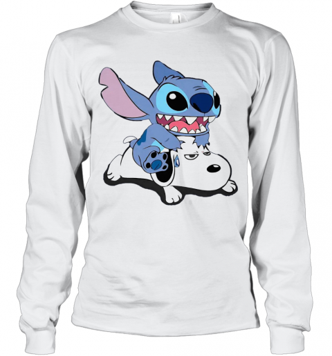A Friend For Life Stitch And Snoopy T-Shirt Long Sleeved T-shirt 
