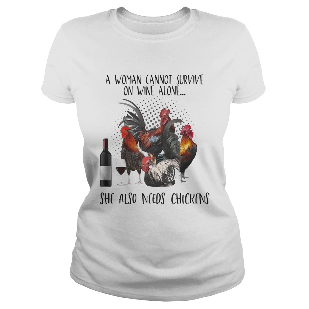 A Woman Cannot Survive On Wine Alone She Also Needs Chickens Classic Ladies