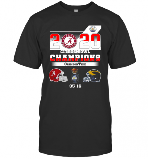 Alabama 2020 Citrus Bowl Champions Crimson Tide 35 16 T-Shirt