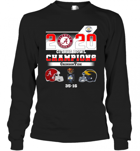 Alabama 2020 Citrus Bowl Champions Crimson Tide 35 16 T-Shirt Long Sleeved T-shirt 