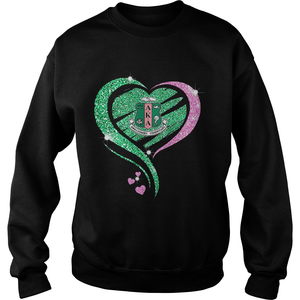 Alpha Kappa Alpha Heart Diamond Sweatshirt
