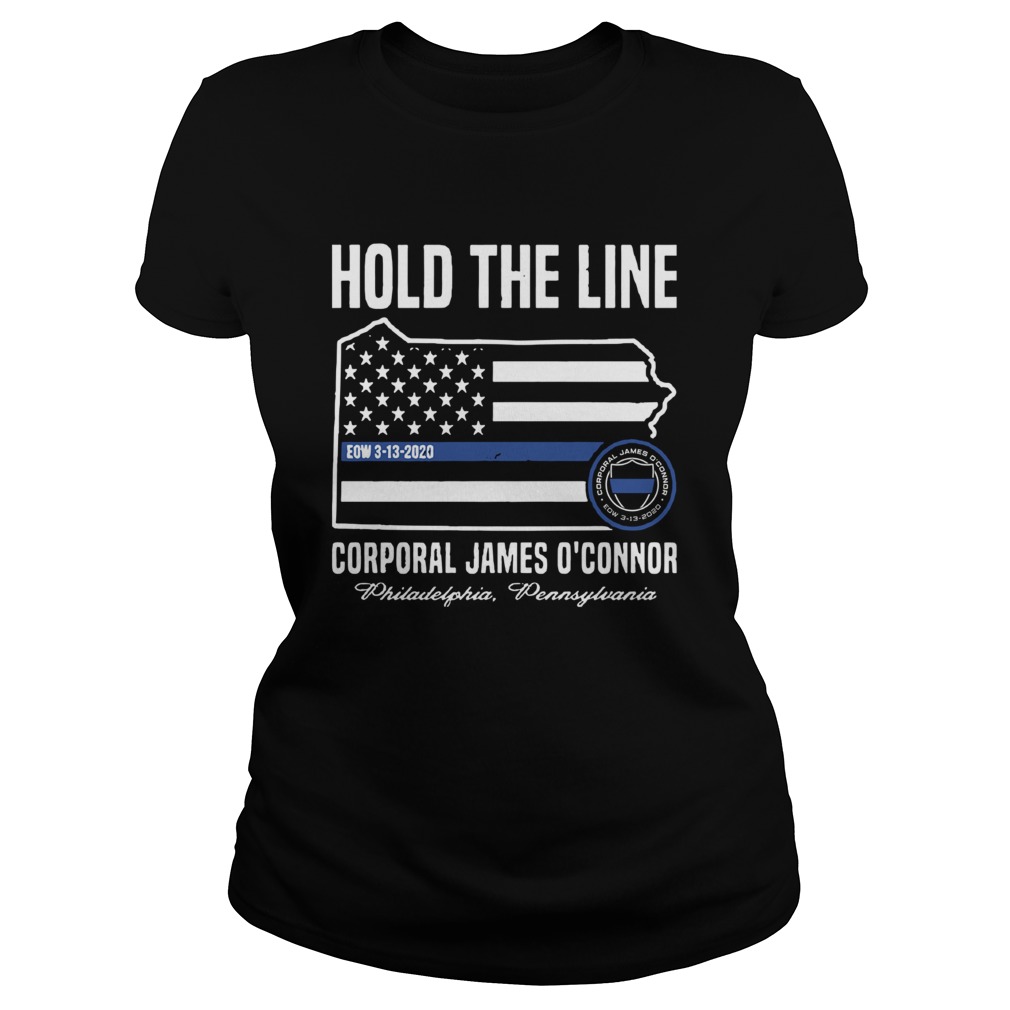 America Flag Hold The Line Corporal James Oconnor Classic Ladies