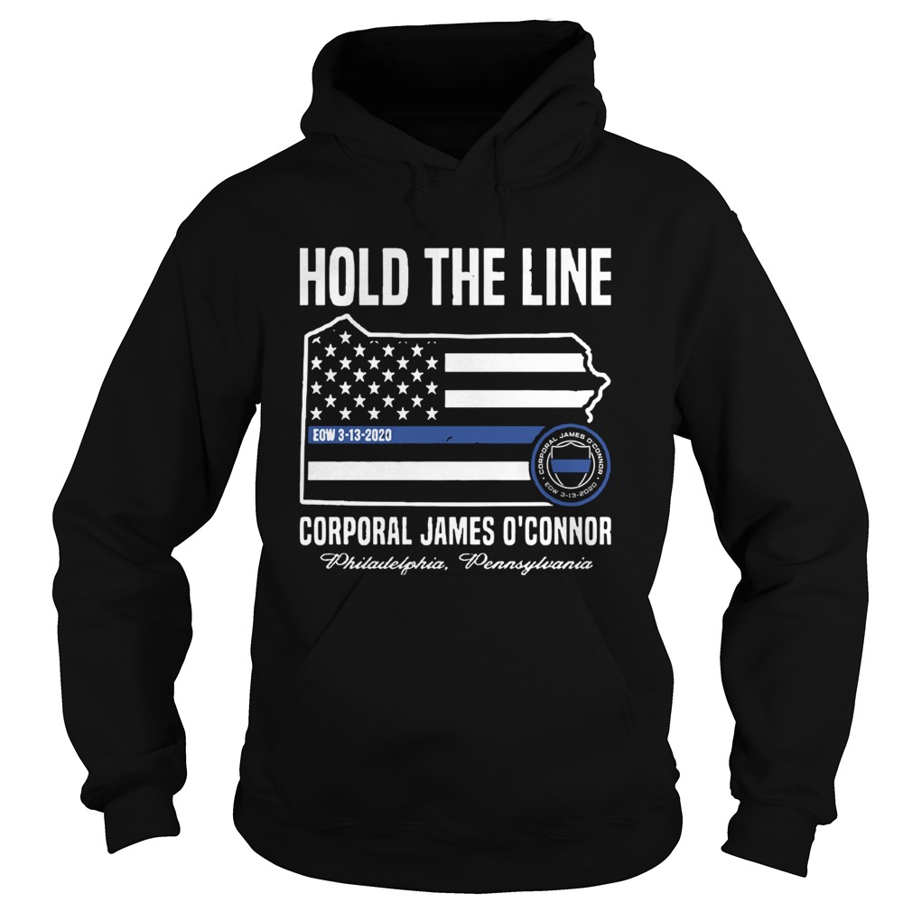 America Flag Hold The Line Corporal James Oconnor Hoodie