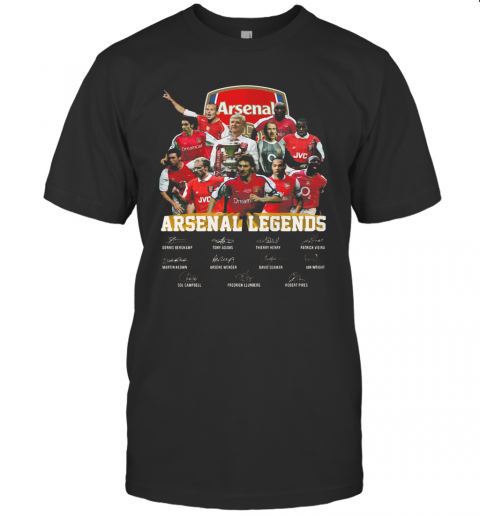 Arsenal Legends Football Players Signatures T-Shirt