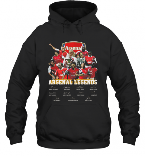 Arsenal Legends Football Players Signatures T-Shirt Unisex Hoodie