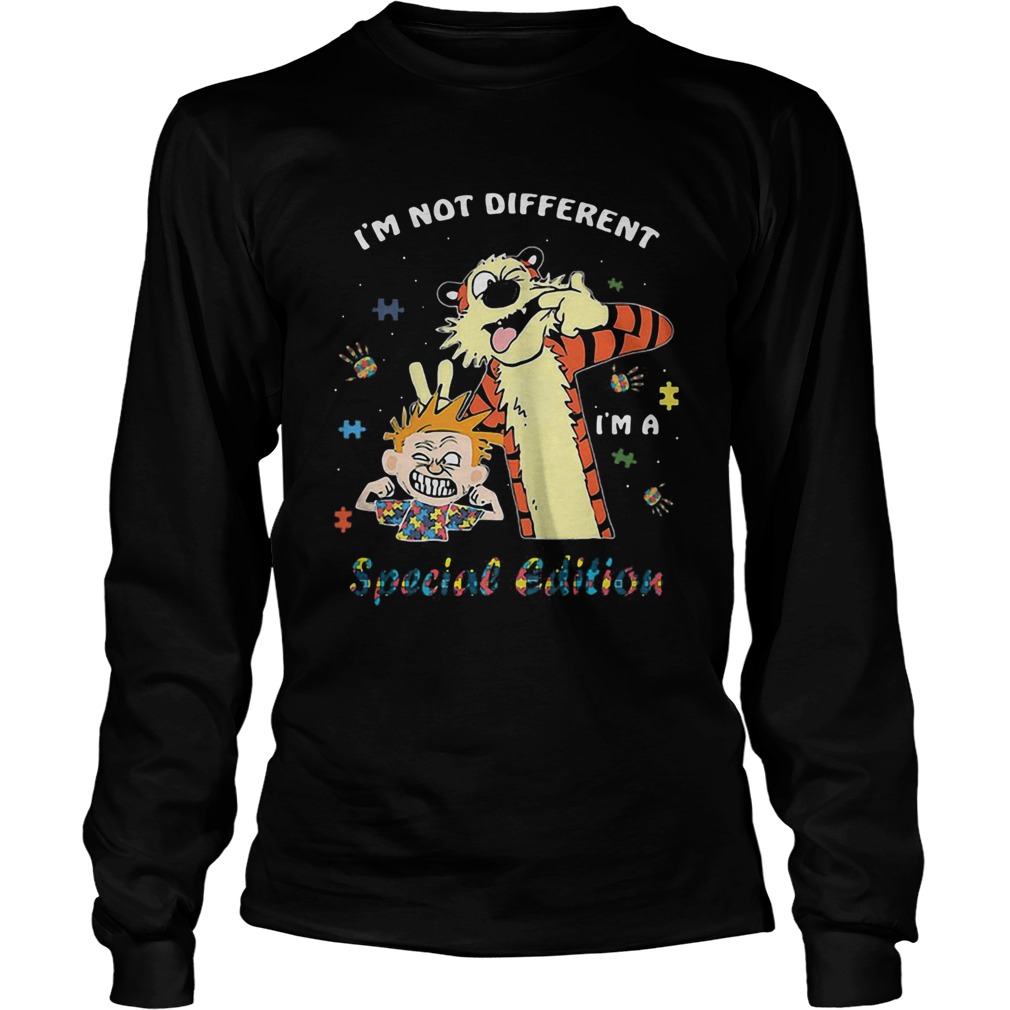 Autism Awareness im not different special edition Calvin Hobbes Long Sleeve