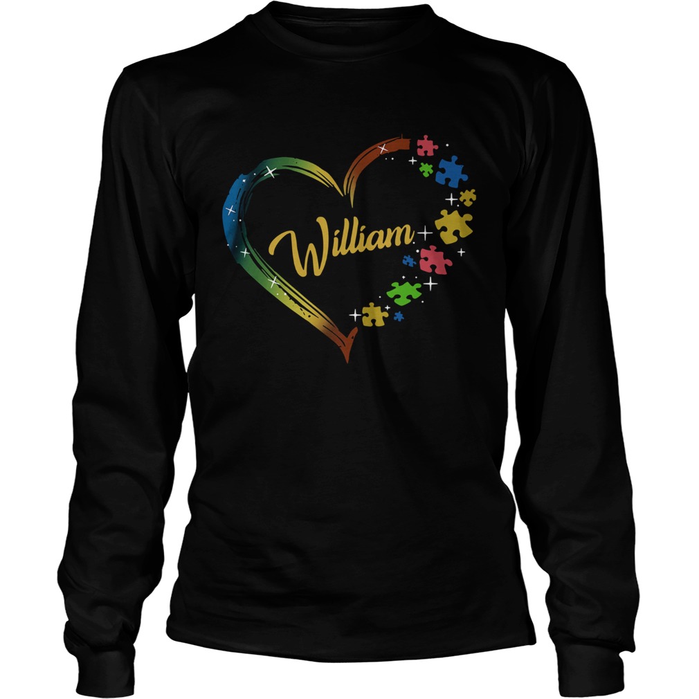 Autism Puzzle Heart Personalized Long Sleeve