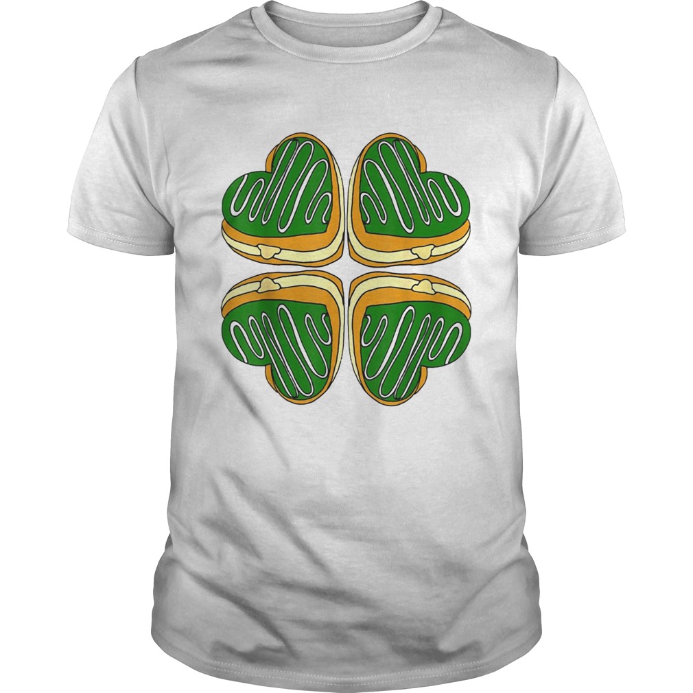 Awesome Four Leaf Clover Donut St Patricks Day Funny Irish shirt