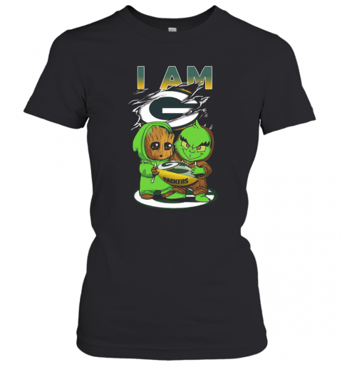 Baby Groot And Baby Grinch I AM Green Bay Packers T-Shirt Classic Women's T-shirt