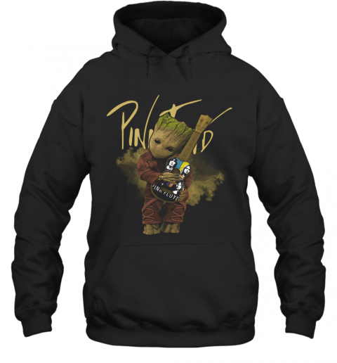 Baby Groot Hug Pink Floyd Guitar T-Shirt Unisex Hoodie