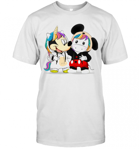 Baby Mickey Mouse And Baby Unicorn T-Shirt