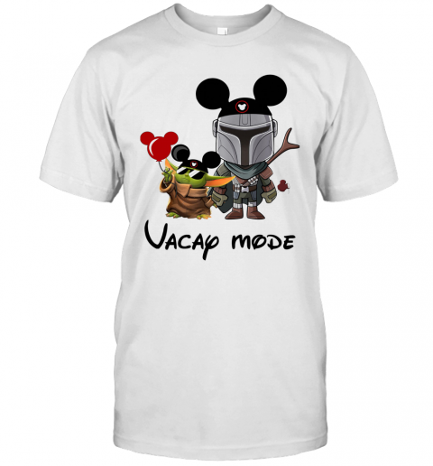 Baby Yoda And The Mandalorian Mickey Vacay Mode T-Shirt