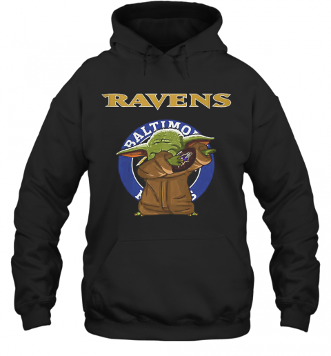 Baby Yoda Baltimore Ravens Logo Star Wars T-Shirt Unisex Hoodie